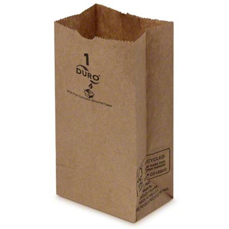 DURO Duro 18401 CPC 1 lbs Recycled Grocery Bag; Brown - Case of 4000 18401  CPC